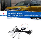 0 Placche LED vano piedi cambiacolore bluetooth per Suzuki Vitara LY 2015 in poi Kit 4 Placche LED Cambiacolore RGB Bluetooth Vano piedi e Abitacolo