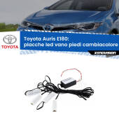 0 Placche LED vano piedi cambiacolore bluetooth per Toyota Auris E180 2012 - 2018 Kit 4 Placche LED Cambiacolore RGB Bluetooth Vano piedi e Abitacolo