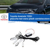 0 Placche LED vano piedi cambiacolore bluetooth per Toyota Avensis T220 1997 - 2003 Kit 4 Placche LED Cambiacolore RGB Bluetooth Vano piedi e Abitacolo