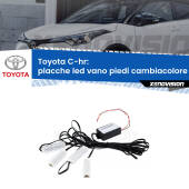 0 Placche LED vano piedi cambiacolore bluetooth per Toyota C-hr 2016 in poi Kit 4 Placche LED Cambiacolore RGB Bluetooth Vano piedi e Abitacolo