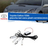 0 Placche LED vano piedi cambiacolore bluetooth per Toyota Celica T230 1999 - 2005 Kit 4 Placche LED Cambiacolore RGB Bluetooth Vano piedi e Abitacolo