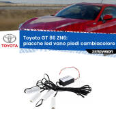 0 Placche LED vano piedi cambiacolore bluetooth per Toyota GT 86 ZN6 2012 - 2020 Kit 4 Placche LED Cambiacolore RGB Bluetooth Vano piedi e Abitacolo