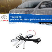 0 Placche LED vano piedi cambiacolore bluetooth per Toyota IQ 2009 - 2015 Kit 4 Placche LED Cambiacolore RGB Bluetooth Vano piedi e Abitacolo