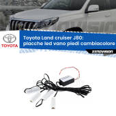 0 Placche LED vano piedi cambiacolore bluetooth per Toyota Land cruiser J80 1990 - 1997 Kit 4 Placche LED Cambiacolore RGB Bluetooth Vano piedi e Abitacolo