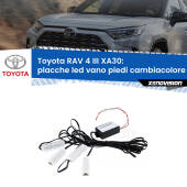 0 Placche LED vano piedi cambiacolore bluetooth per Toyota RAV 4 III XA30 2005 - 2014 Kit 4 Placche LED Cambiacolore RGB Bluetooth Vano piedi e Abitacolo