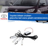 0 Placche LED vano piedi cambiacolore bluetooth per Toyota Urban cruiser 2007 - 2016 Kit 4 Placche LED Cambiacolore RGB Bluetooth Vano piedi e Abitacolo