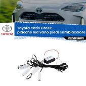0 Placche LED vano piedi cambiacolore bluetooth per Toyota Yaris Cross 2020 in poi Kit 4 Placche LED Cambiacolore RGB Bluetooth Vano piedi e Abitacolo