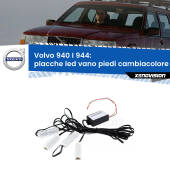 0 Placche LED vano piedi cambiacolore bluetooth per Volvo 940 I 944 1990 - 1994 Kit 4 Placche LED Cambiacolore RGB Bluetooth Vano piedi e Abitacolo