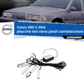 0 Placche LED vano piedi cambiacolore bluetooth per Volvo 960 II 964 1994 - 1996 Kit 4 Placche LED Cambiacolore RGB Bluetooth Vano piedi e Abitacolo