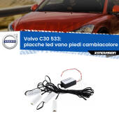0 Placche LED vano piedi cambiacolore bluetooth per Volvo C30 533 2006 - 2013 Kit 4 Placche LED Cambiacolore RGB Bluetooth Vano piedi e Abitacolo