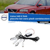 0 Placche LED vano piedi cambiacolore bluetooth per Volvo S40 II 544 2004 - 2012 Kit 4 Placche LED Cambiacolore RGB Bluetooth Vano piedi e Abitacolo