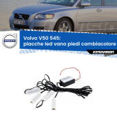0 Placche LED vano piedi cambiacolore bluetooth per Volvo V50 545 2003 - 2012 Kit 4 Placche LED Cambiacolore RGB Bluetooth Vano piedi e Abitacolo
