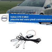 0 Placche LED vano piedi cambiacolore bluetooth per Volvo V70 II Mk2 2000 - 2007 Kit 4 Placche LED Cambiacolore RGB Bluetooth Vano piedi e Abitacolo