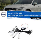 0 Placche LED vano piedi cambiacolore bluetooth per Volvo XC60 Mk1 2008 - 2016 Kit 4 Placche LED Cambiacolore RGB Bluetooth Vano piedi e Abitacolo