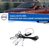 0 Placche LED vano piedi cambiacolore bluetooth per Volvo XC70 295 1997 - 2007 Kit 4 Placche LED Cambiacolore RGB Bluetooth Vano piedi e Abitacolo