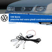 0 Placche LED vano piedi cambiacolore bluetooth per VW Bora  1999 - 2006 Kit 4 Placche LED Cambiacolore RGB Bluetooth Vano piedi e Abitacolo