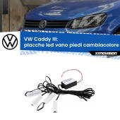 0 Placche LED vano piedi cambiacolore bluetooth per VW Caddy III 2004 - 2015 Kit 4 Placche LED Cambiacolore RGB Bluetooth Vano piedi e Abitacolo