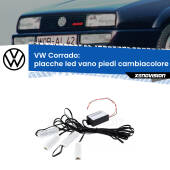 0 Placche LED vano piedi cambiacolore bluetooth per VW Corrado 1988 - 1995 Kit 4 Placche LED Cambiacolore RGB Bluetooth Vano piedi e Abitacolo