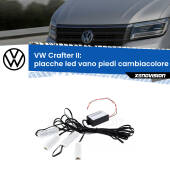 0 Placche LED vano piedi cambiacolore bluetooth per VW Crafter II 2017 in poi Kit 4 Placche LED Cambiacolore RGB Bluetooth Vano piedi e Abitacolo
