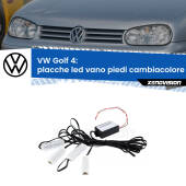 0 Placche LED vano piedi cambiacolore bluetooth per VW Golf 4  1997 - 2005 Kit 4 Placche LED Cambiacolore RGB Bluetooth Vano piedi e Abitacolo