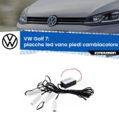 0 Placche LED vano piedi cambiacolore bluetooth per VW Golf 7 2012 - 2019 Kit 4 Placche LED Cambiacolore RGB Bluetooth Vano piedi e Abitacolo