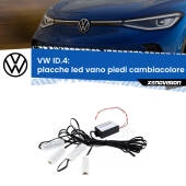 0 Placche LED vano piedi cambiacolore bluetooth per VW ID.4  2020 in poi Kit 4 Placche LED Cambiacolore RGB Bluetooth Vano piedi e Abitacolo