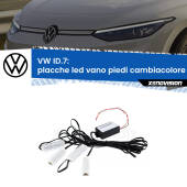 0 Placche LED vano piedi cambiacolore bluetooth per VW ID.7 2023 in poi Kit 4 Placche LED Cambiacolore RGB Bluetooth Vano piedi e Abitacolo