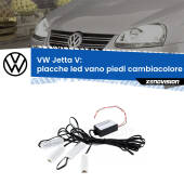 0 Placche LED vano piedi cambiacolore bluetooth per VW Jetta V 2005 - 2010 Kit 4 Placche LED Cambiacolore RGB Bluetooth Vano piedi e Abitacolo