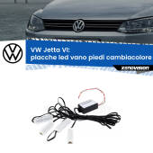 0 Placche LED vano piedi cambiacolore bluetooth per VW Jetta VI 2010 - 2018 Kit 4 Placche LED Cambiacolore RGB Bluetooth Vano piedi e Abitacolo