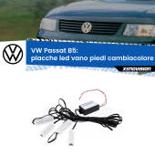 0 Placche LED vano piedi cambiacolore bluetooth per VW Passat B5 1996 - 2000 Kit 4 Placche LED Cambiacolore RGB Bluetooth Vano piedi e Abitacolo