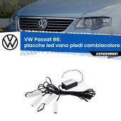 0 Placche LED vano piedi cambiacolore bluetooth per VW Passat B6 2005 - 2010 Kit 4 Placche LED Cambiacolore RGB Bluetooth Vano piedi e Abitacolo