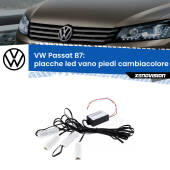 0 Placche LED vano piedi cambiacolore bluetooth per VW Passat B7 2010 - 2014 Kit 4 Placche LED Cambiacolore RGB Bluetooth Vano piedi e Abitacolo