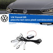 0 Placche LED vano piedi cambiacolore bluetooth per VW Passat B8 2015 - 2022 Kit 4 Placche LED Cambiacolore RGB Bluetooth Vano piedi e Abitacolo