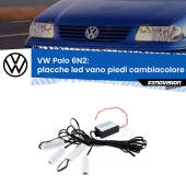 0 Placche LED vano piedi cambiacolore bluetooth per VW Polo 6N2 1999 - 2001 Kit 4 Placche LED Cambiacolore RGB Bluetooth Vano piedi e Abitacolo