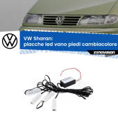 0 Placche LED vano piedi cambiacolore bluetooth per VW Sharan 1995 - 2010 Kit 4 Placche LED Cambiacolore RGB Bluetooth Vano piedi e Abitacolo