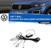 0 Placche LED vano piedi cambiacolore bluetooth per VW T-Roc 2017 in poi Kit 4 Placche LED Cambiacolore RGB Bluetooth Vano piedi e Abitacolo