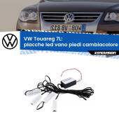 0 Placche LED vano piedi cambiacolore bluetooth per VW Touareg 7L 2002 - 2010 Kit 4 Placche LED Cambiacolore RGB Bluetooth Vano piedi e Abitacolo