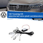 0 Placche LED vano piedi cambiacolore bluetooth per VW Touareg CR 2018 in poi Kit 4 Placche LED Cambiacolore RGB Bluetooth Vano piedi e Abitacolo