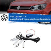 0 Placche LED vano piedi cambiacolore bluetooth per VW Touran 1T3 2010 - 2015 Kit 4 Placche LED Cambiacolore RGB Bluetooth Vano piedi e Abitacolo