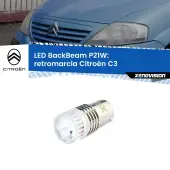0 Retromarcia LED Citroën C3 2002 - 2009: P21W BackBeam P21W: Led BackBeam v2.0 Cannone Luce Retromarcia Canbus