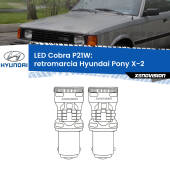 0 Retromarcia LED Hyundai Pony X-2 1989 - 1995: P21W Cobra P21W: LED Cobra 6000k (Coppia)