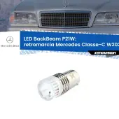 0 Retromarcia LED Mercedes Classe-C W202 1993 - 2000: P21W BackBeam P21W: Led BackBeam v2.0 Cannone Luce Retromarcia Canbus