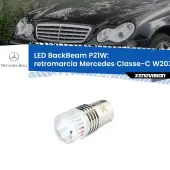 0 Retromarcia LED Mercedes Classe-C W203 2000 - 2007: P21W BackBeam P21W: Led BackBeam v2.0 Cannone Luce Retromarcia Canbus