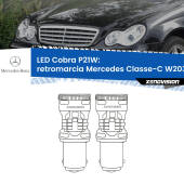 0 Retromarcia LED Mercedes Classe-C W203 2000 - 2007: P21W Cobra P21W: LED Cobra 6000k (Coppia)