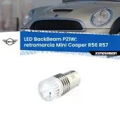 0 Retromarcia LED Mini Cooper R56 R57 2006 - 2010: P21W BackBeam P21W: Led BackBeam v2.0 Cannone Luce Retromarcia Canbus