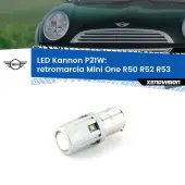 0 Retromarcia LED Mini One R50 R52 R53 2001 - 2004: P21W Kannon P21W: Lampadina retromarcia LED Kannon