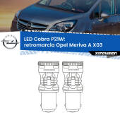 0 Retromarcia LED Opel Meriva A X03 2003 - 2010: P21W Cobra P21W: LED Cobra 6000k (Coppia)