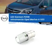 0 Retromarcia LED Opel Meriva A X03 2003 - 2010: P21W Kannon P21W: Lampadina retromarcia LED Kannon