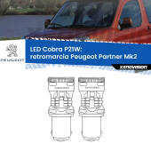 0 Retromarcia LED Peugeot Partner Mk2 2008 - 2016: P21W Cobra P21W: LED Cobra 6000k (Coppia)