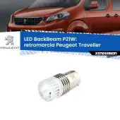 0 Retromarcia LED Peugeot Traveller 2016 in poi: P21W BackBeam P21W: Led BackBeam v2.0 Cannone Luce Retromarcia Canbus